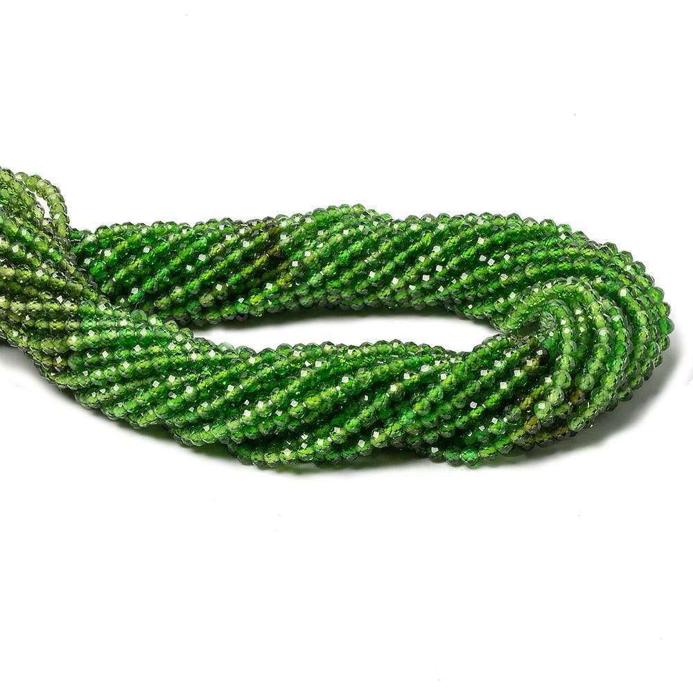 2mm Chrome Diopside Micro Faceted round beads 13 inch 165 pieces - Beadsofcambay.com