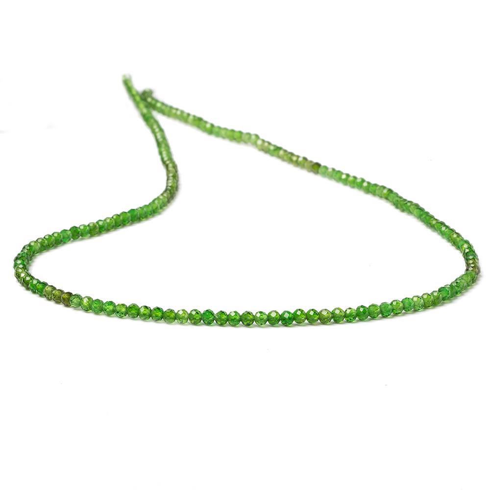 2mm Chrome Diopside Micro Faceted round beads 13 inch 165 pieces - Beadsofcambay.com