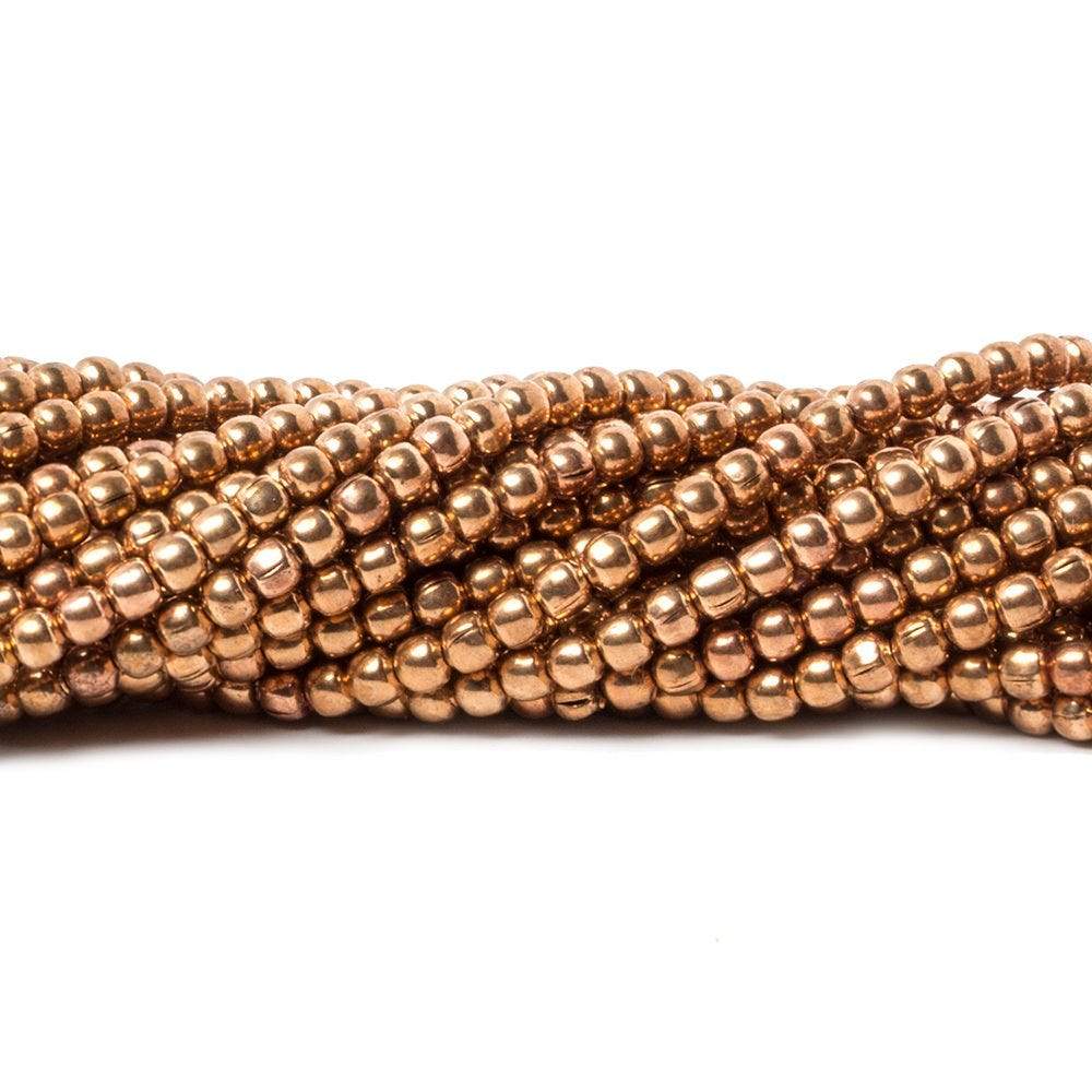 2mm Copper plain round Beads 8 inch 104 pieces - Beadsofcambay.com