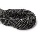 2mm Dark Platinum Grey Moonstone Micro Faceted round beads 13 inch 175 pieces A - Beadsofcambay.com
