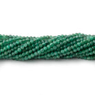 2mm Emerald Micro Faceted Rondelle Beads 12.5 inch 168 pieces - Beadsofcambay.com
