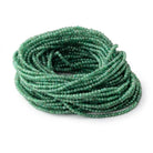 2mm Emerald Micro Faceted Rondelles 12.5 inch 168 Beads - Beadsofcambay.com