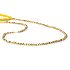 2mm Golden Metallic plated Pyrite micro faceted rounds 12.5 inch 170 pieces - Beadsofcambay.com