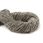 2mm Golden Pyrite microfaceted round beads 13 inch 155 pieces - Beadsofcambay.com