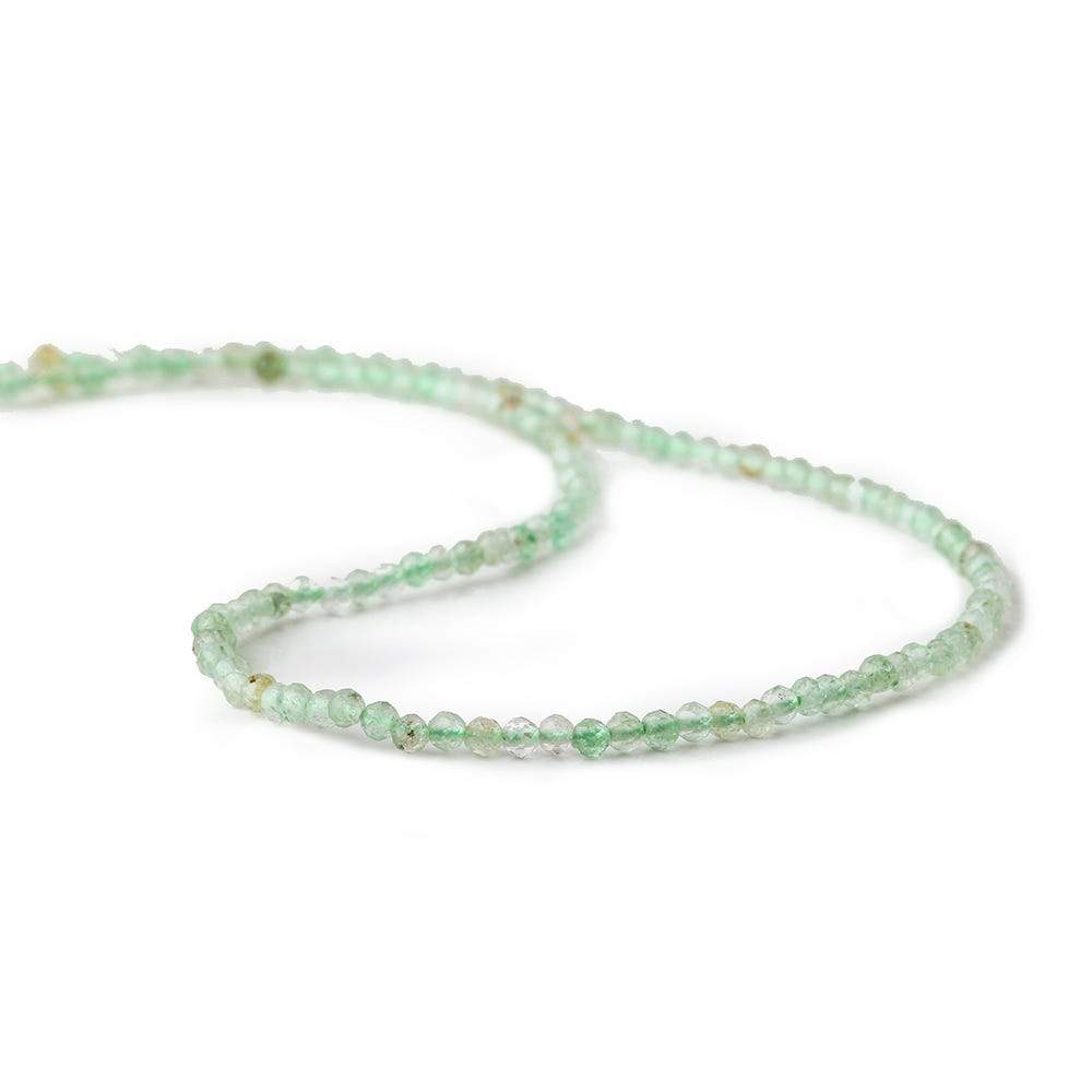 2mm Green Aventurine microfaceted round beads 13 inch 170 pieces - Beadsofcambay.com