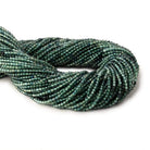 2mm Green Sapphire Micro Faceted Round Beads 12.5 inch 158 pieces - Beadsofcambay.com