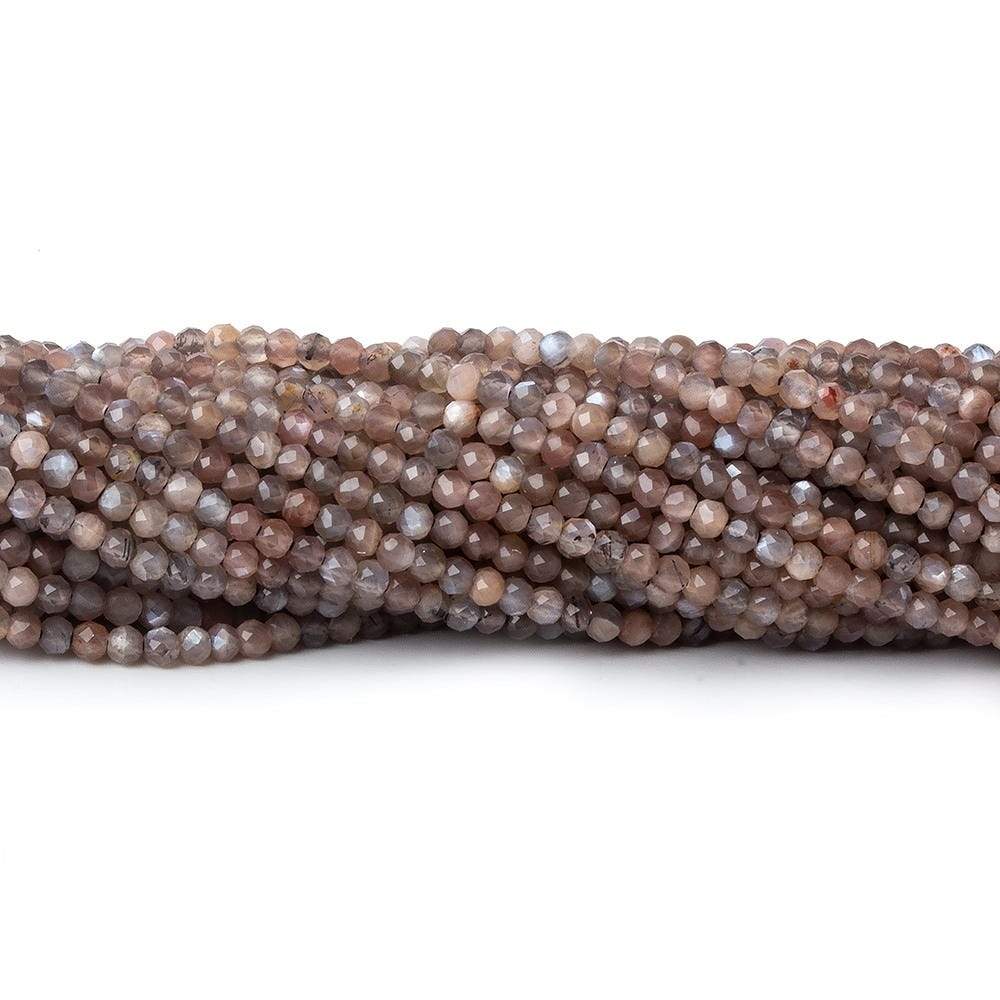 2mm Grey and Brown Moonstone Micro Faceted rondelle beads 13 inch 220 pieces AAA - Beadsofcambay.com