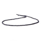 2mm Grey & Blue Sapphire micro faceted rondelles 13 inch 200 beads - Beadsofcambay.com