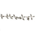 2mm Hematite micro faceted round Silver plated Dangling Chain by the foot 110 pieces - Beadsofcambay.com