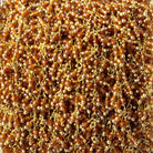 2mm Hessonite Garnet microfaceted round Gold plated Dangling Chain by the foot - Beadsofcambay.com