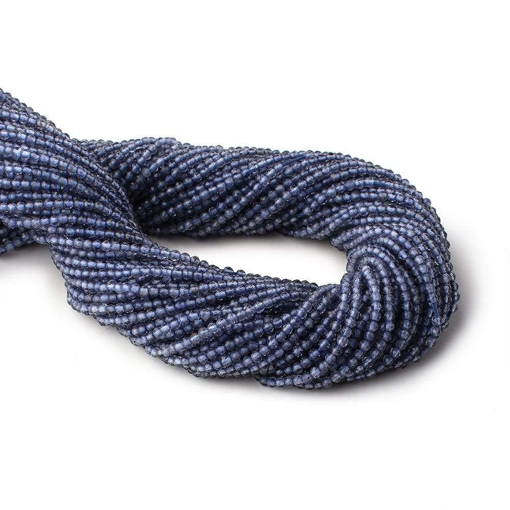 2mm Iolite micro-faceted round beads 12.5 inches 165 pieces AAA - Beadsofcambay.com