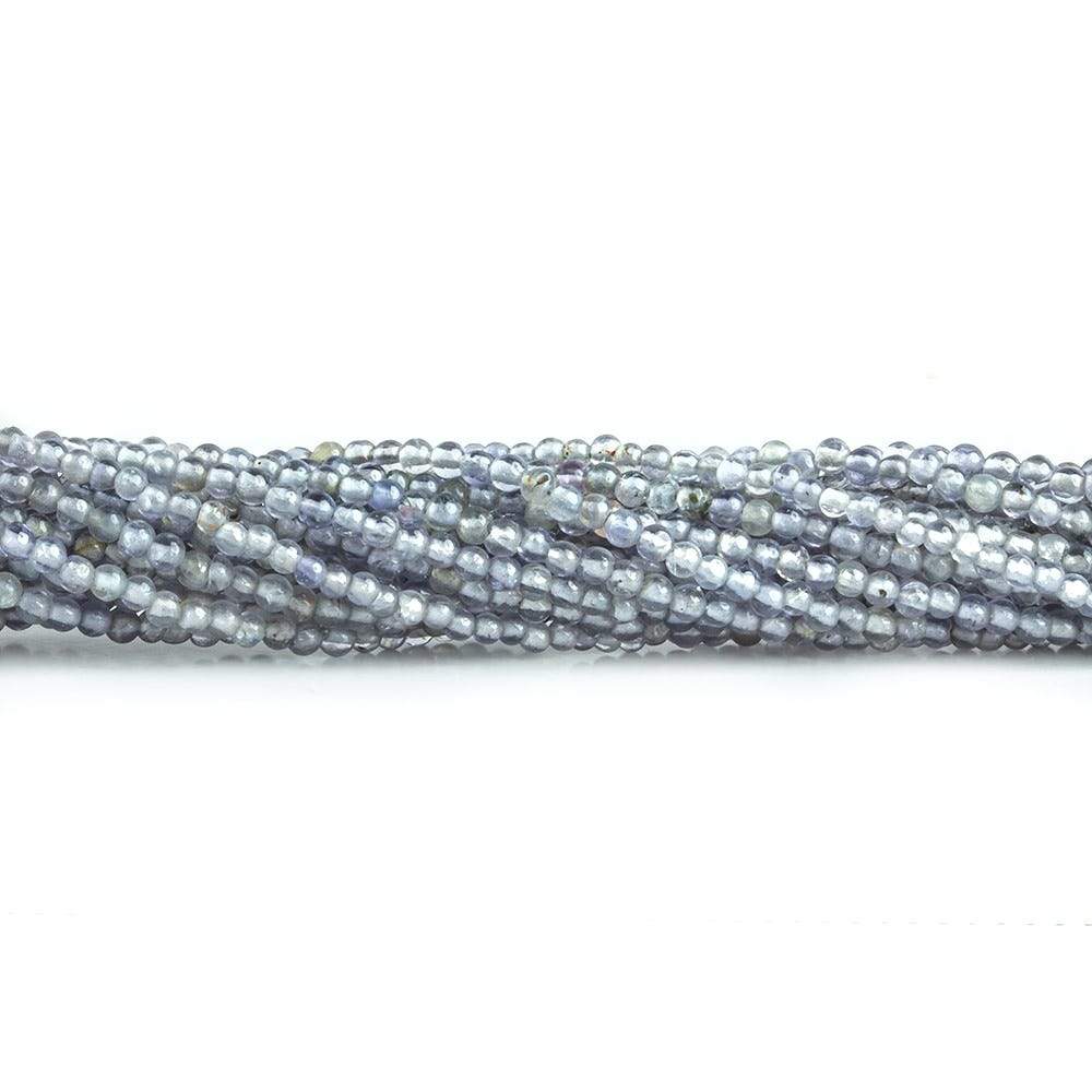 2mm Iolite plain round Beads 13 inch 175 pieces - Beadsofcambay.com
