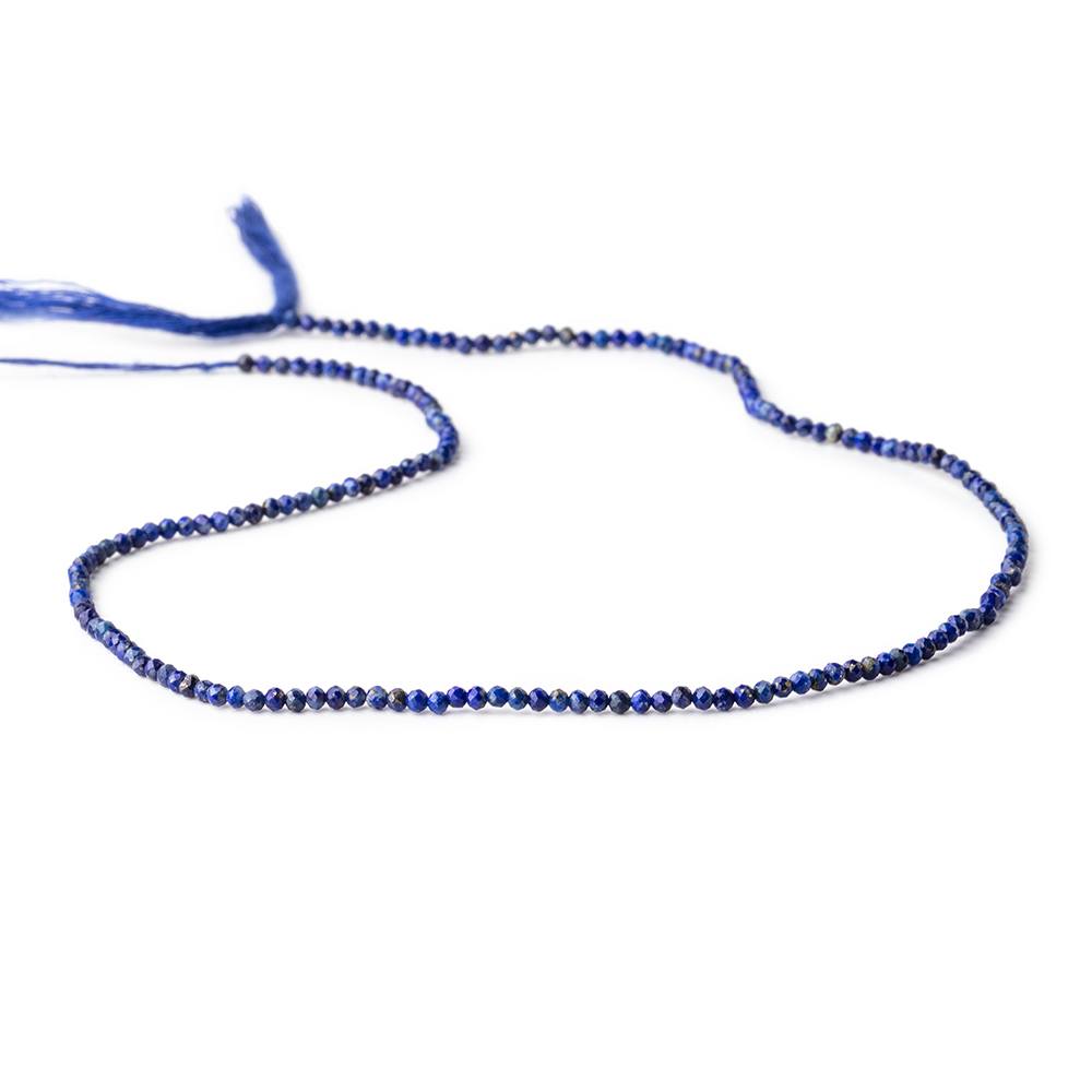 2mm Lapis Lazuli micro faceted rondelles 13 inch 200 beads - Beadsofcambay.com