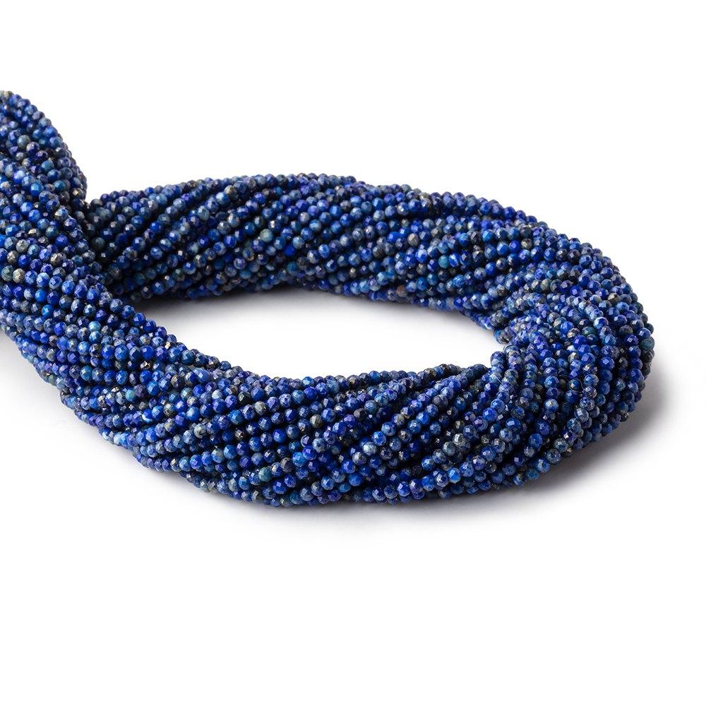 2mm Lapis Lazuli micro faceted rondelles 13 inch 200 beads - Beadsofcambay.com
