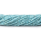 2mm Larimar micro faceted round beads 12.5 inch 180 pieces - Beadsofcambay.com