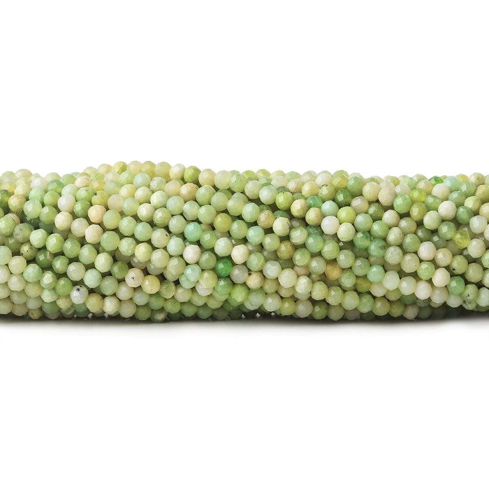 2mm Lemon Chrysoprase microfaceted round beads 13 inch 170 pieces - Beadsofcambay.com