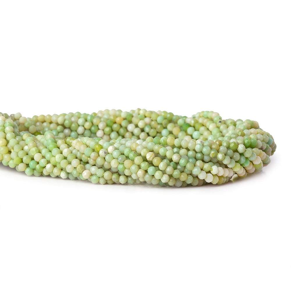 2mm Lemon Chrysoprase microfaceted round beads 13 inch 170 pieces - Beadsofcambay.com
