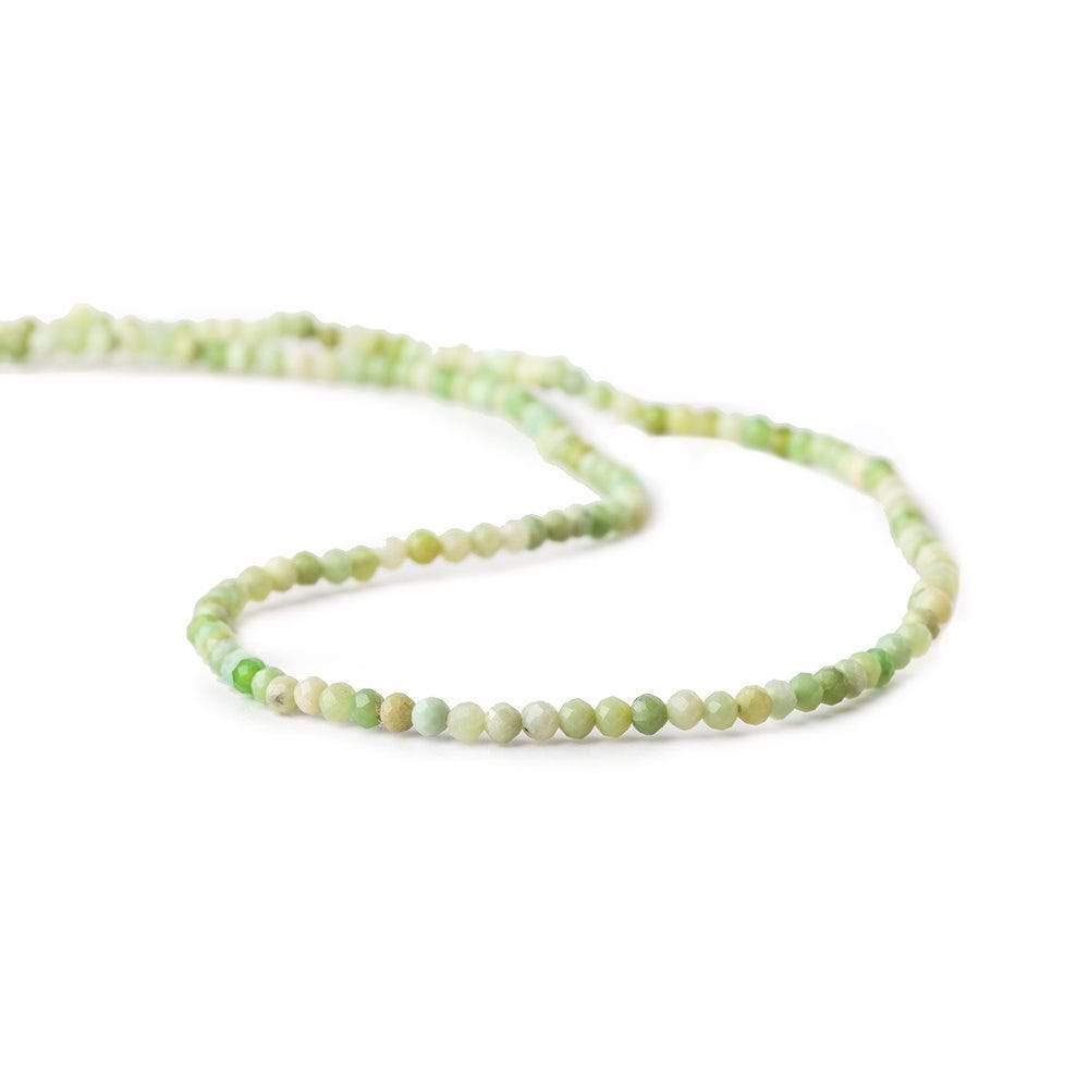 2mm Lemon Chrysoprase microfaceted round beads 13 inch 170 pieces - Beadsofcambay.com