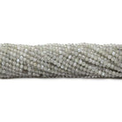 2mm Light Grey Moonstone microfaceted rondelle beads 13 inch 175 pieces - Beadsofcambay.com