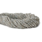 2mm Light Grey Moonstone microfaceted rondelle beads 13 inch 175 pieces - Beadsofcambay.com