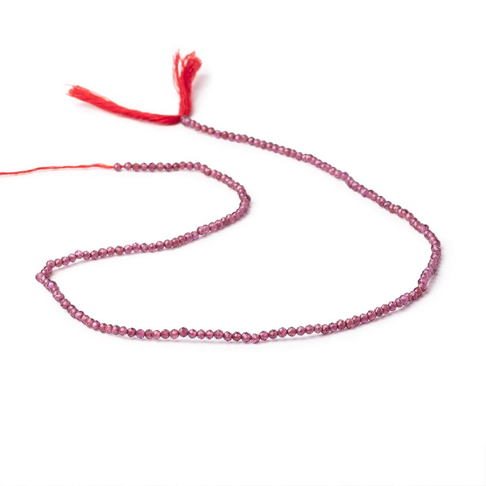 2mm Malaia Garnet Micro Faceted Round Beads 13 inch 178 pieces - Beadsofcambay.com