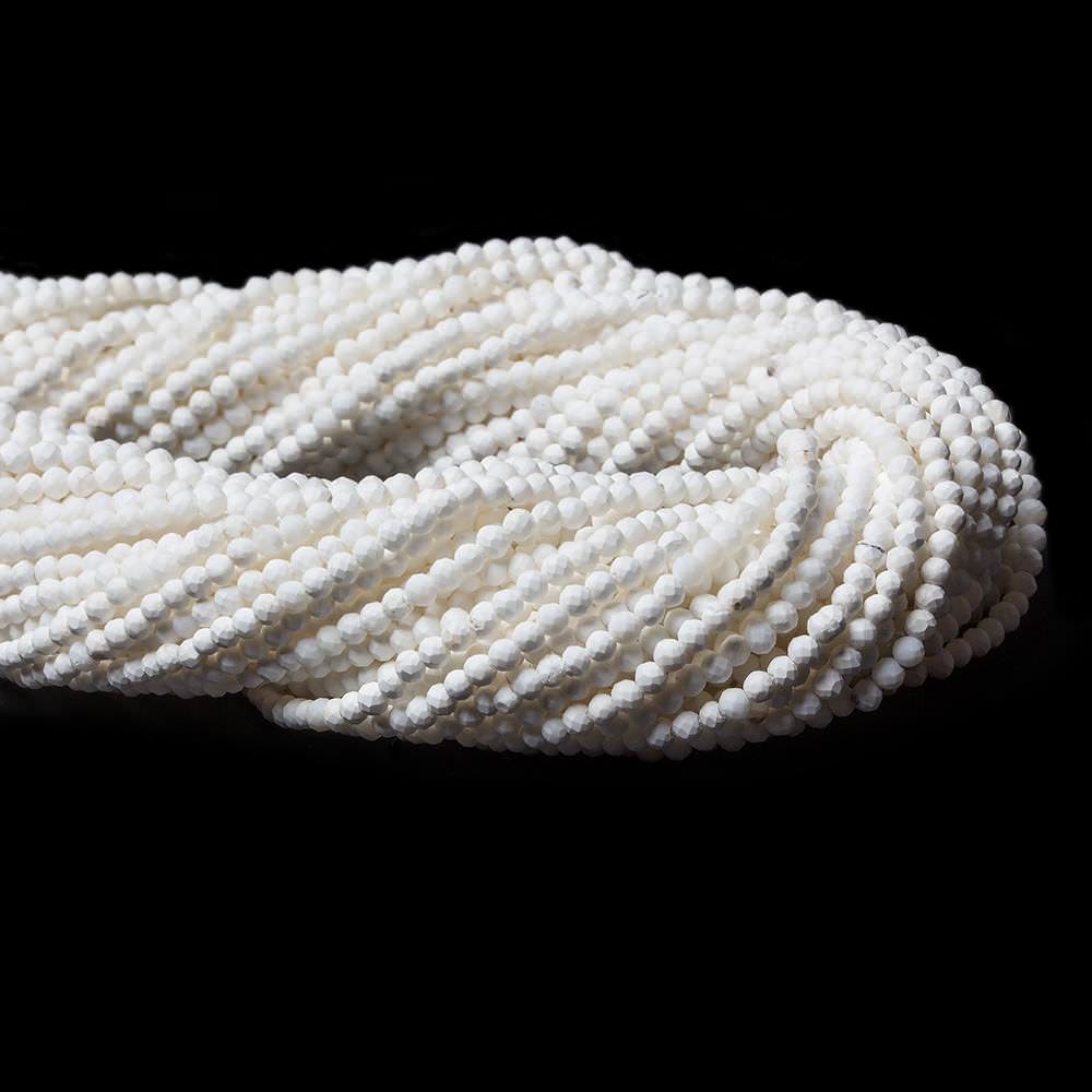 2mm Matte Magnesite Micro Faceted round beads 13 inch 180 pieces - Beadsofcambay.com