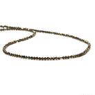 2mm Metallic Bronze Black Spinel Micro Faceted Rondelle Beads 13 inch 183 pcs - Beadsofcambay.com