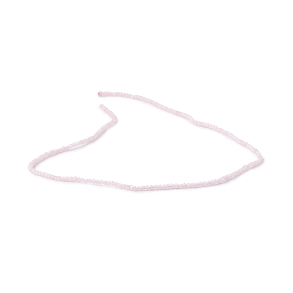 2mm Morganite Micro Faceted Rondelle Beads 12.5 inch 200 pieces - Beadsofcambay.com