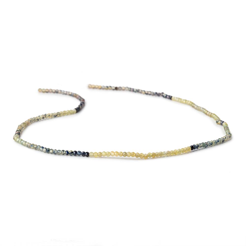 2mm Multi Color Fancy Sapphire Micro Faceted Rondelle Beads 12.5 inch 196 pieces AA - Beadsofcambay.com