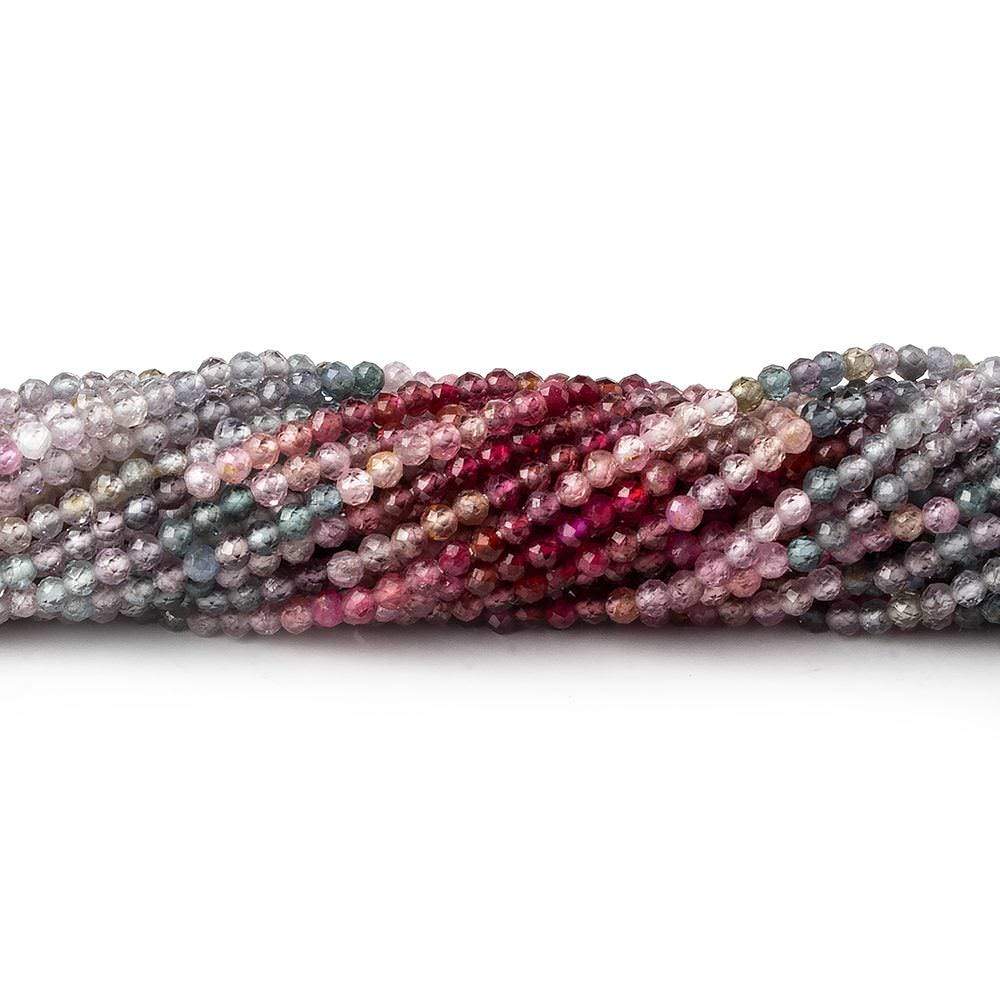 2mm Multi Color Spinel micro faceted round beads 12 inch 145 pieces AA - Beadsofcambay.com