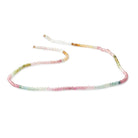 2mm Multi Color Tourmaline Micro Faceted Rondelle Beads 12.5 inch 190 pieces - Beadsofcambay.com