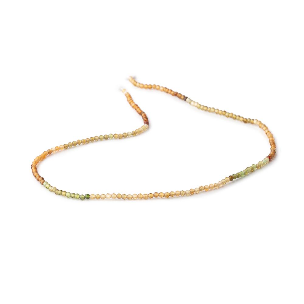 2mm Multi Color Tourmaline Micro Faceted Round Beads 12 inch 169 pieces AAA - Beadsofcambay.com