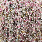 2mm Multi Color Tourmaline micro-faceted round Silver plated Dangling Chain by the foot - Beadsofcambay.com