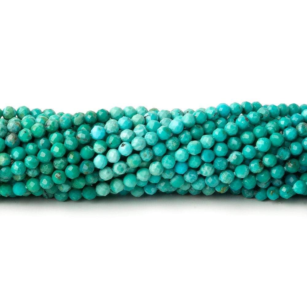 2mm Multi Color Turquoise micro-fine faceted rondelles 13 inch 140 pieces AA - Beadsofcambay.com