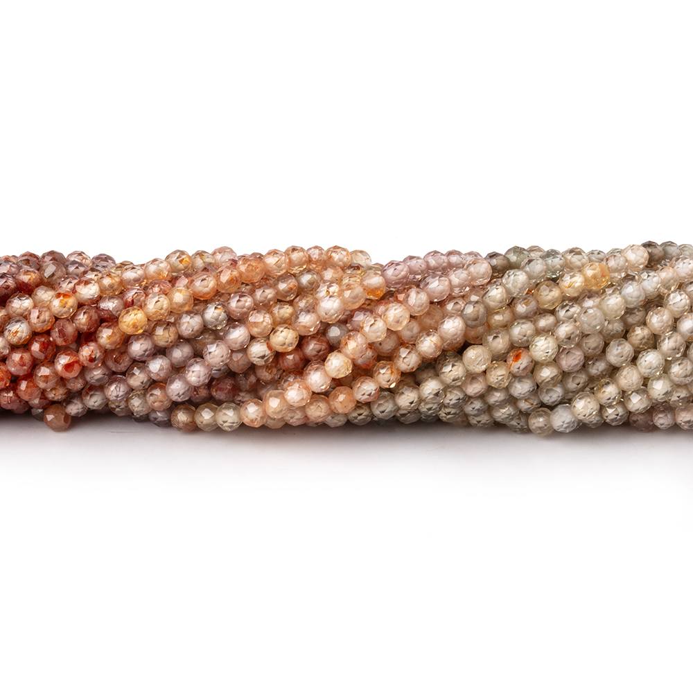 2mm Multi Color Zircon Micro Faceted Round Beads 12.5 inch 164 pieces AA - Beadsofcambay.com