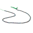 2mm Mystic Green Peacock Black Spinel micro-faceted rounds 13 inch 175 beads AAA - Beadsofcambay.com