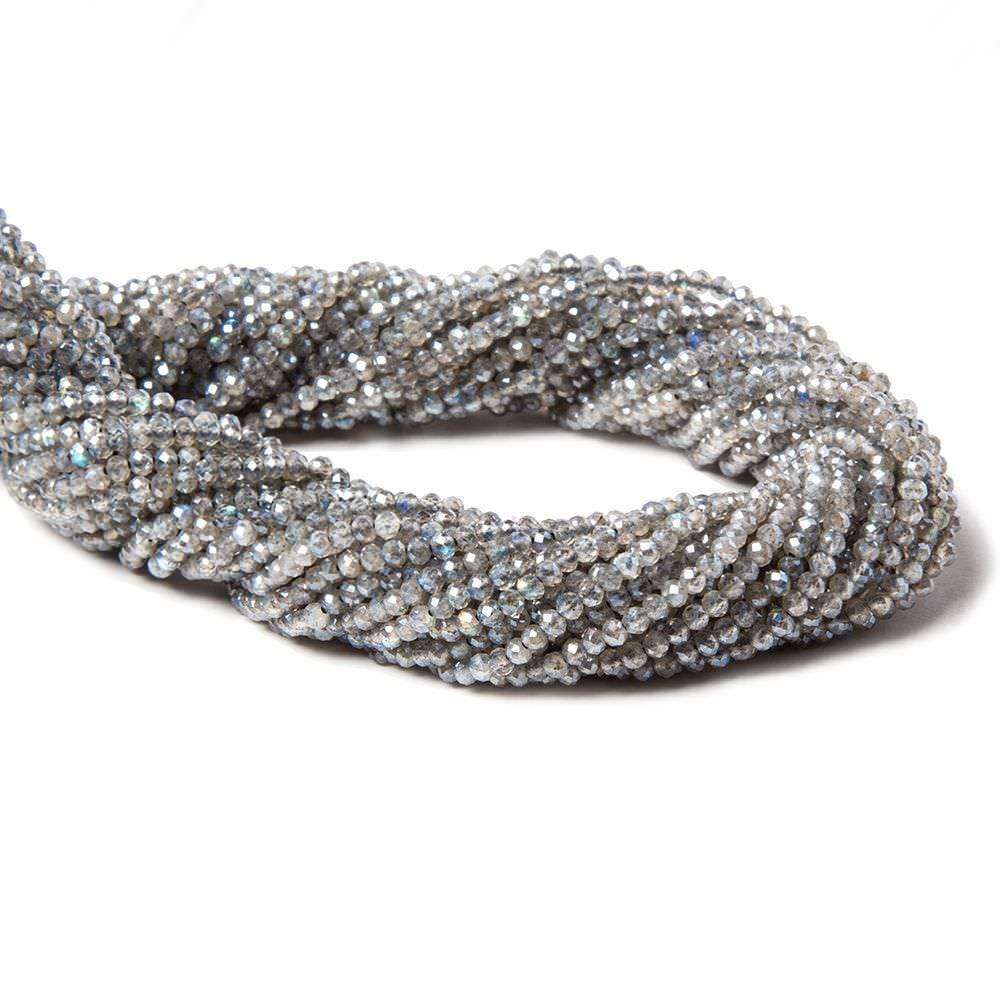 2mm Mystic Labradorite micro-faceted rounds 13 inch 175 beads AAA - Beadsofcambay.com