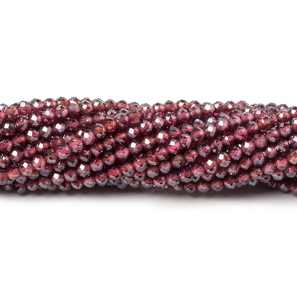 2mm Mystic Rhodolite Garnet Micro Faceted rondelle beads 13 inch 180 pcs - Beadsofcambay.com