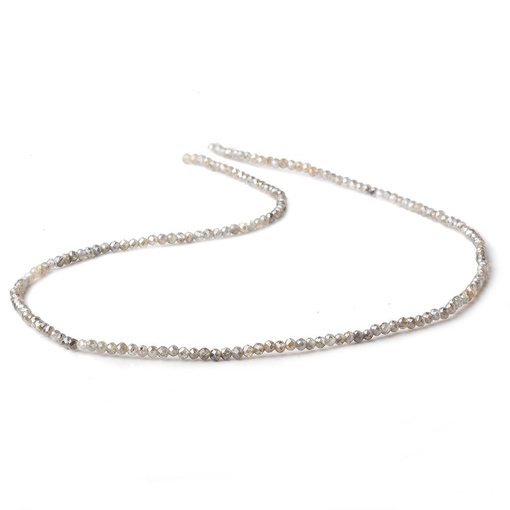 2mm Mystic Shaded Labradorite faceted round beads 13 inch 180 pieces - Beadsofcambay.com