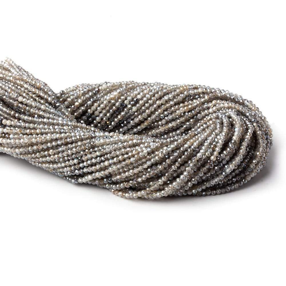 2mm Mystic Shaded Labradorite faceted round beads 13 inch 180 pieces - Beadsofcambay.com