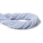 2mm Natural Blue Chalcedony micro-faceted rounds 13 inch 175 beads AAA - Beadsofcambay.com