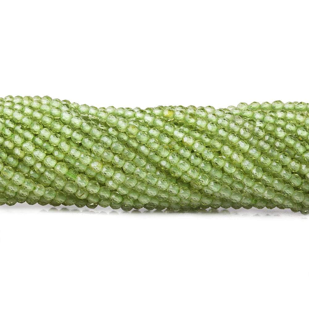 2mm Peridot microfaceted round beads 13 inch 175 pieces - Beadsofcambay.com