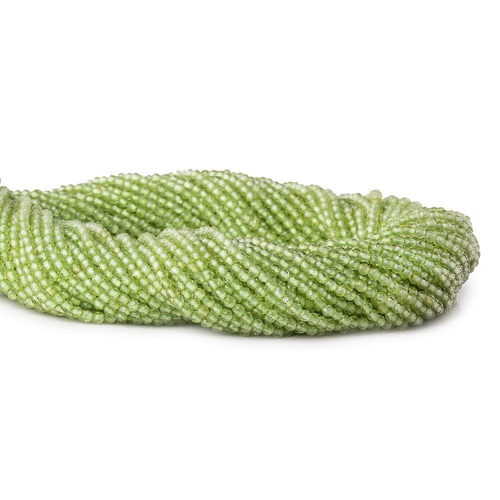 2mm Peridot microfaceted round beads 13 inch 175 pieces - Beadsofcambay.com