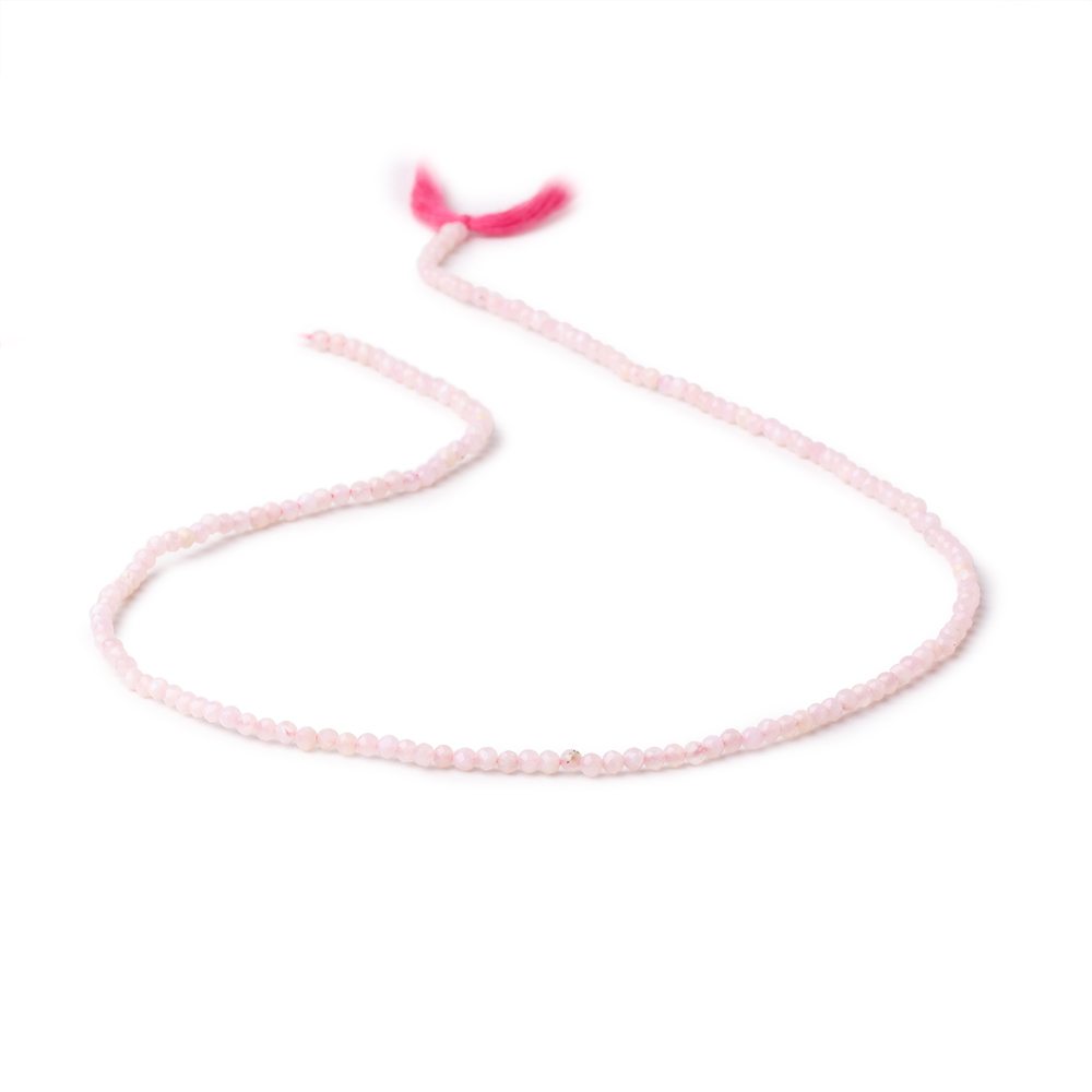 2mm Pink Peruvian Opal Micro Faceted Round Beads 12.5 inch 162 pieces - Beadsofcambay.com