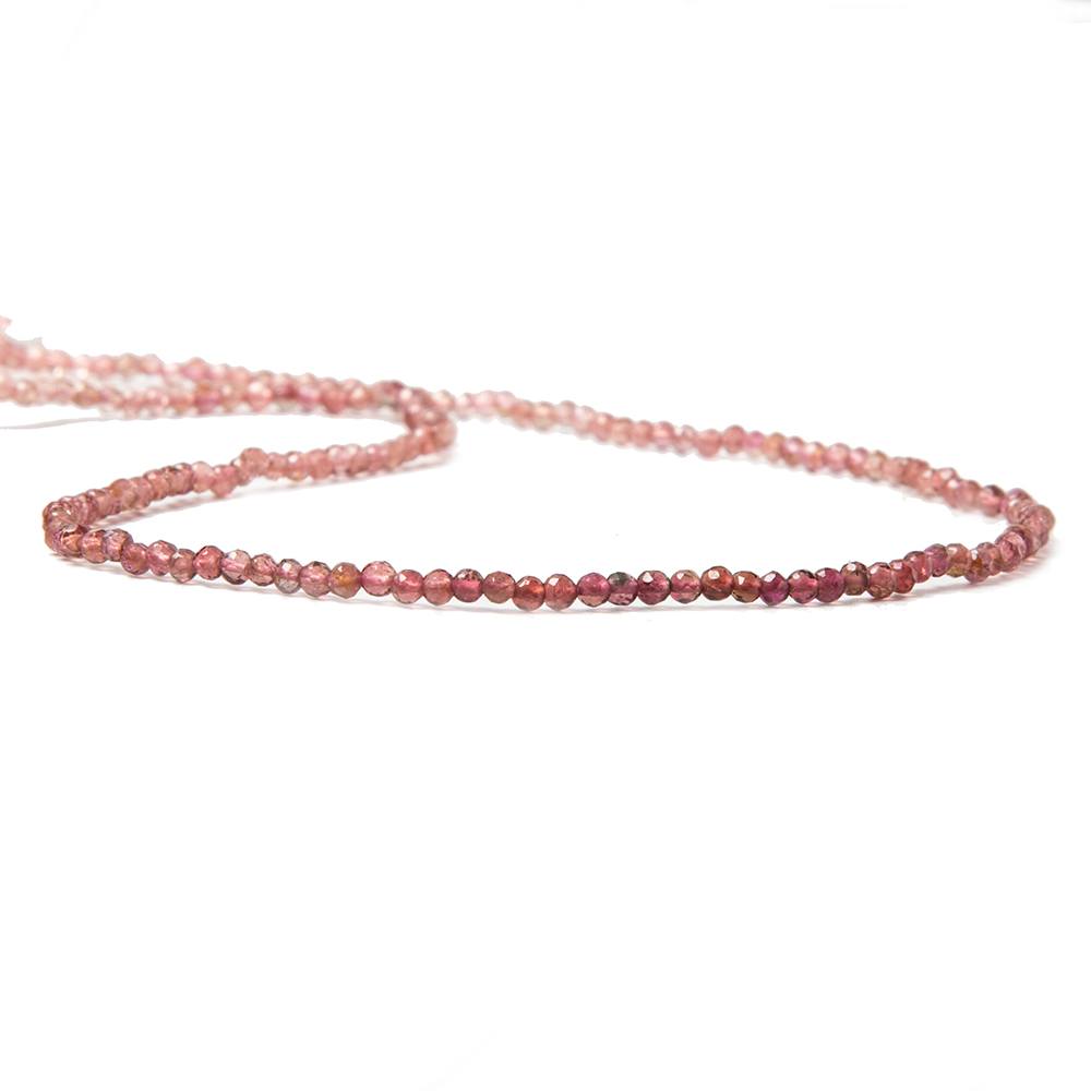 2mm Pink Tourmaline Faceted Rounds 14.25 inch 160 pieces - Beadsofcambay.com