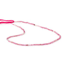 2mm Pink Tourmaline Micro Faceted Round Beads 12.5 inch 156 pieces - Beadsofcambay.com
