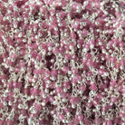 2mm Pink Tourmaline micro faceted round Silver .925 Dangle Chain by the foot - Beadsofcambay.com