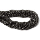 2mm Platinum Grey Moonstone Micro Faceted rondelles 13 inch 165 beads - Beadsofcambay.com