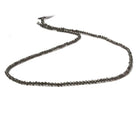 2mm Platinum Grey Moonstone Micro Faceted rondelles 13 inch 165 beads - Beadsofcambay.com