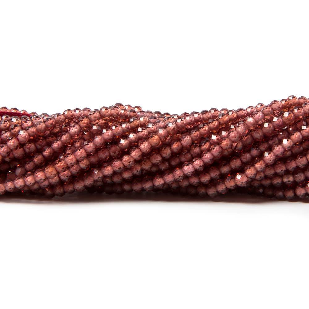 2mm Pyrope Garnet MicroFaceted Rondelle Beads 13 inch 209 pieces - Beadsofcambay.com